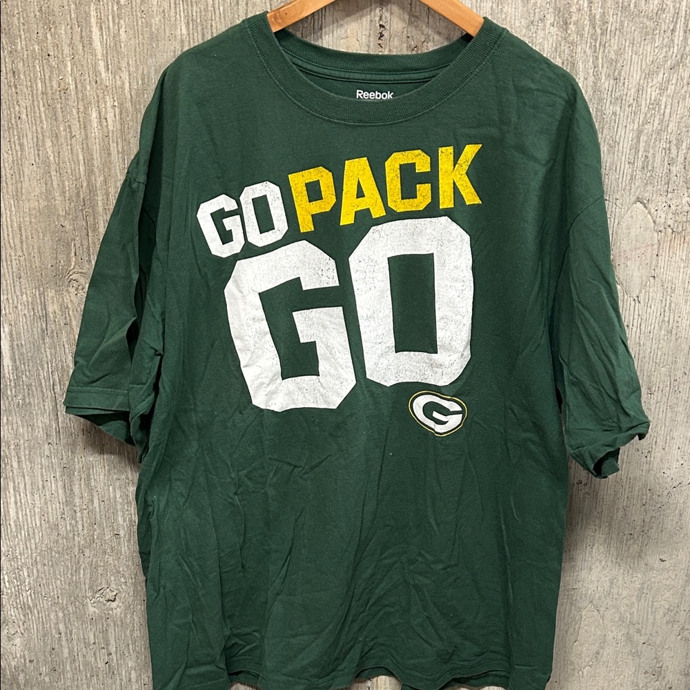 Reebok Dark‎ Green 'Go Pack Go' Green Bay Packers Tee XXL